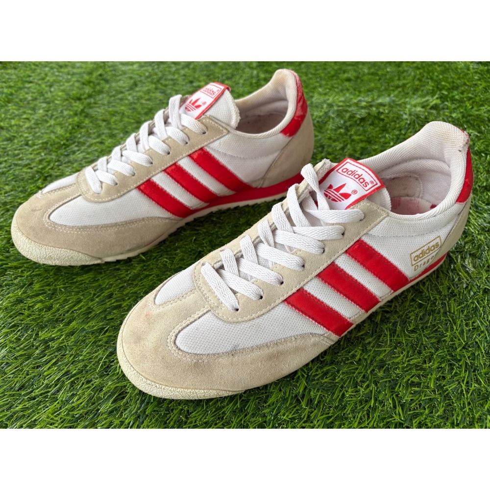 Adidas Dragon Retro Sneakers White Red Beige G16023 Mens 8 Womens 9.5